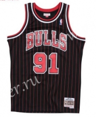 Mitchell&Ness NBA Chicago Bull Red & Black Stripe #91 Jersey