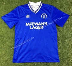 1990-1992 Retro Version Rangers Blue Thailand Soccer Jersey AAA-503