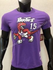 NBA Toronto Raptors Purple #15 Cotton T-shirt