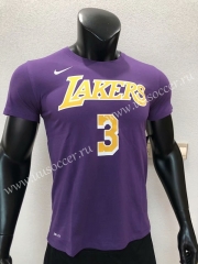 NBA L.A. Lakers Purple #3 Cotton T-shirt