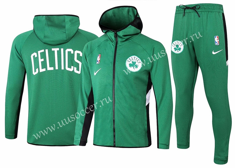2020-2021 NBA Boston Celtics Green With Hat Jacket Uniform ...