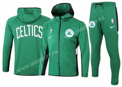 2020-2021 NBA Boston Celtics Green With Hat Jacket Uniform-815