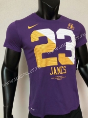 NBA Los Angeles Lakers Purple #23 Cotton T-shirt