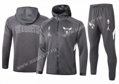 2020-2021 Charlotte Hornets Gray Thailand Soccer Jacket Uniform With Hat