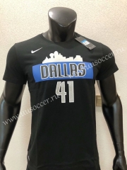 NBA Dallas Mavericks Black #41 Cotton T-shirt