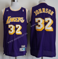 NBA Los Angeles Lakers Purple Mesh printing #32 Jersey