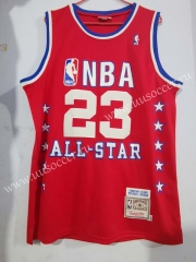 All Star Mitchell&Ness NBA Lakers Red #23 Jordan Jersey