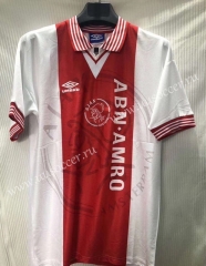 1995-96 Retro Version Ajax Red & White Thailand Soccer Jersey AAA