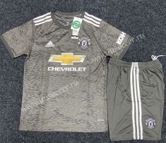 2020-2021 Man United Away Gray Soccer Uniform