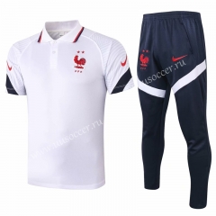 2020-2021 France White Thailand Polo Uniform-815