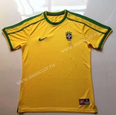 1998 Retro Brazil Yellow Thailand Soccer Jersey AAA-912