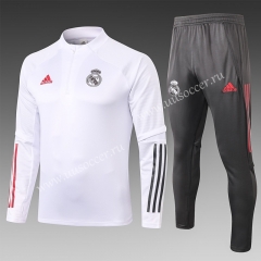 2020-2021 Real Madrid White Thailand Tracksuit Uniform-815