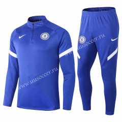 2020-2021 Chelsea Blue Thailand Soccer Tracksuit Uniform-411