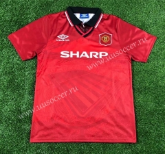 1994-1996 Retro Version Manchester United Red Thailand Soccer jersey AAA-503