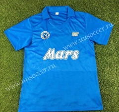1988-1989 Retro version Napoli Blue Thailand Soccer Jersey AAA-503