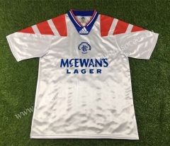 1992-1994 Retro Version Rangers Away White Thailand Soccer Jersey AAA-503
