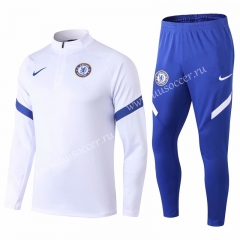 2020-2021 Chelsea White Thailand Soccer Tracksuit Uniform-411