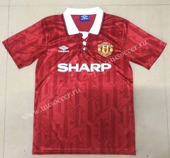 1994 Retro Version Manchester United Home Red Thailand Soccer Jersey AAA-908