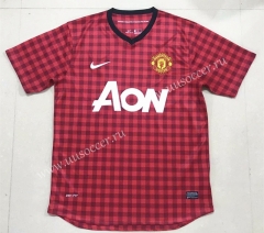 2012-2013 Retro Version Manchester United Home Red Thailand Soccer Jersey AAA-908