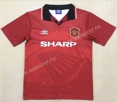 1994-1996 Retro Version Manchester United Red Thailand Soccer Jersey AAA-908