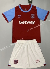 2020-2021 West Ham United Home Red Kid/Youth Soccer Uniform-QY