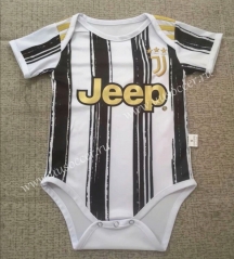 2020-2021 Juventus Home Black & White Baby Soccer Uniform