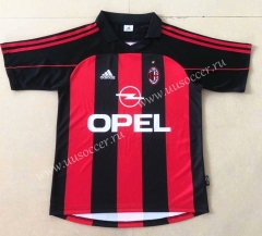 2000-2002 Retro Version AC Milan Home Red & Black Thailand Soccer Jersey AAA-HR
