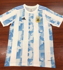 (S-4XL)2020-2021 Argentina Home Blue & White Thailand Soccer Jersey AAA