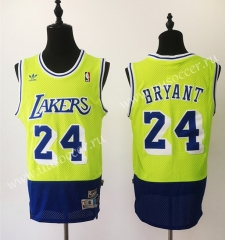 Retro Edition NBA Lakers Green & Blue #24 Jersey