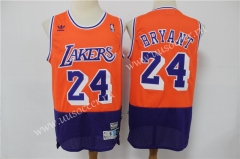 Retro Edition NBA Lakers Orange #24 Jersey