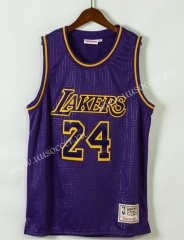 Commemorative Edition NBA Lakers Purple #24 Jersey