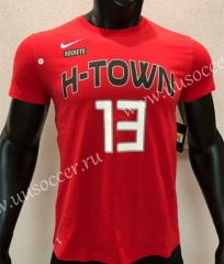 NBA Houston Rockets Red #30 Cotton T-shirt
