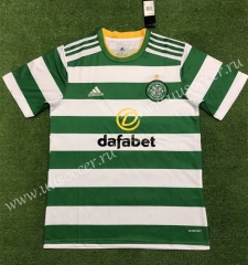 2020-2021 Celtic Home Green and White Stripe Thailand Soccer Jersey AAA-407