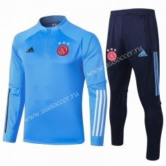 2020-2021 Ajax Light Blue Thailand Soccer Tracksuit Uniform-815