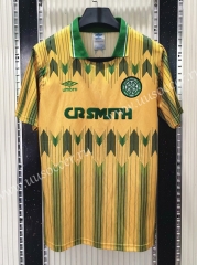 1989-1991 Celtic Away Yellow Thailand Soccer Jersey AAA-C1046