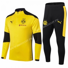2020-2021 Borussia Dortmund Yellow Thailand Soccer Tracksuit Uniform-411