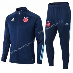 2020-2021 Ajax Royal Blue Thailand Soccer Jacket Uniform-411