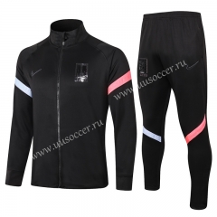 2020-2021 Korea Republic Black Thailand Soccer Jacket Uniform -815