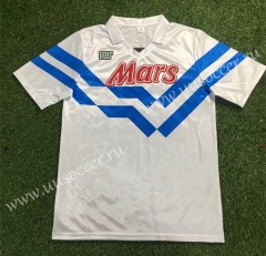 88-89  Retro version Napoli Away White Thailand Soccer Jersey AAA-503
