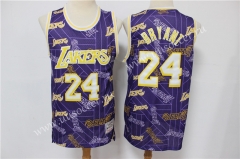 Limited Retro Version NBA Lakers Purple #24 Jersey