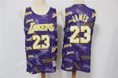 Limited  Retro Version NBA Lakers Purple #23 Jersey