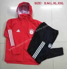 2020-2021 Bayern München Red  Wind Coat Uniform With Hat-815