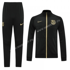 2020-2021 Barcelona Black Traning Thailand Soccer Jacket Uniform-LH