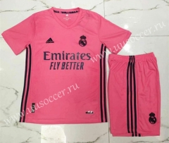 2020-2021 Real Madrid Away Pink Soccer Uniform