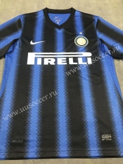 2010-2011 Inter Milan Home Blue & Black LS Thailand Soccer Jersey AAA-SL