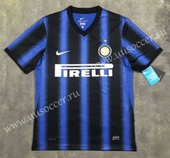 2010-2011 Retro Version Inter Milan Home Blue & Black Thailand Soccer Jersey AAA-SL