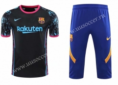 2020-2021 Barcelona Black Shorts-Sleeve Thailand Tracksuit Uniform-418