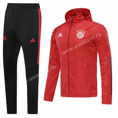 2020-2021 Bayern München Red Wind Coat Uniform With Hat-LH