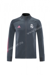 2020-2021 Real Madrid Gray Traning Thailand Soccer Jacket -LH