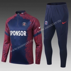 2020-2021 Paris SG Royal Blue Thailand Soccer Tracksuit Uniform-411
